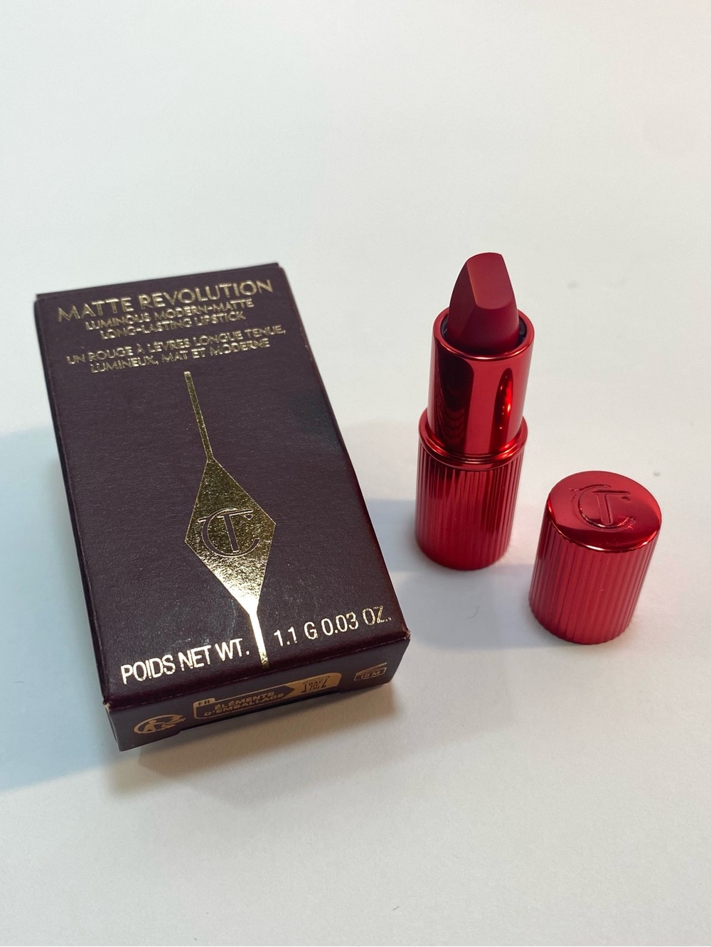 Charlotte Tilbury Mini Matte Revolution Hollywood Vixen Red Lipstick New in Box